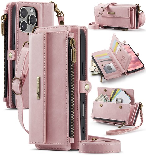 Strap Leather Wallet Phone Case For iPhone 16 15 14 13 12 11 Pro Max 7 8 SE XR - 第 4/65 張圖片