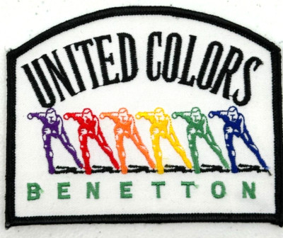 United Colors Of Benetton Multicolor Embroidered Speed Skater Shield Patch