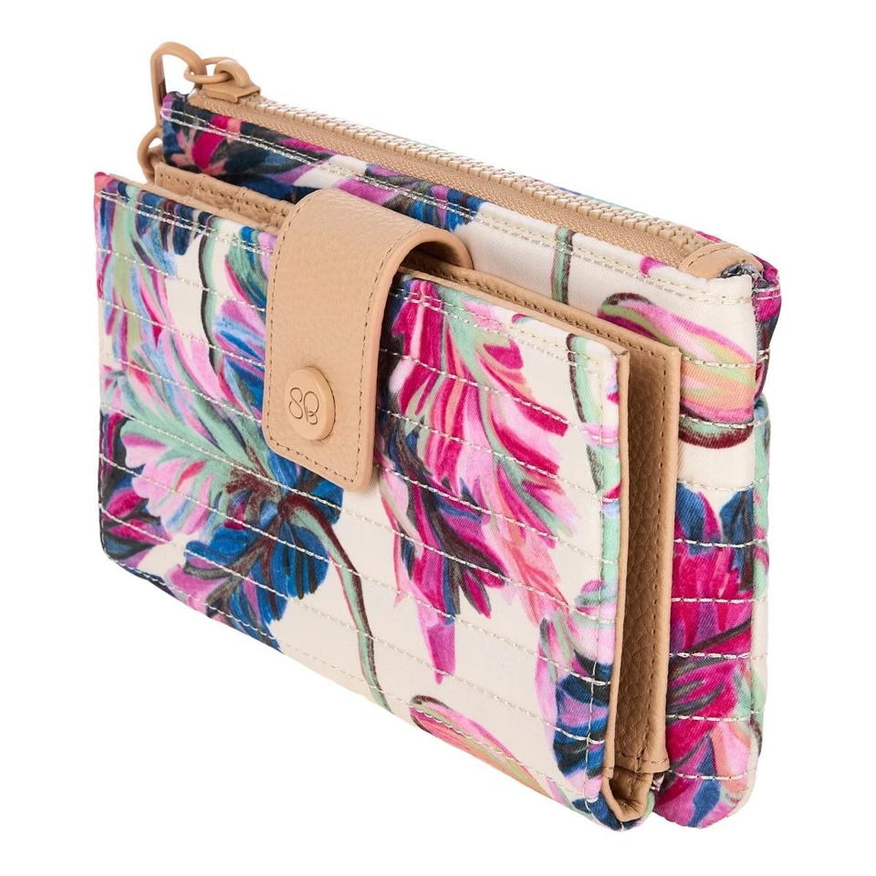#Samantha Brown To-Go Quilted RFID Travel Wallet - Abstract Floral - Изображение 2 из 4