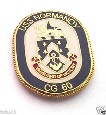 USS NORMANDY CG-60 (15/16") US NAVY Military Hat Pin P15687 EE