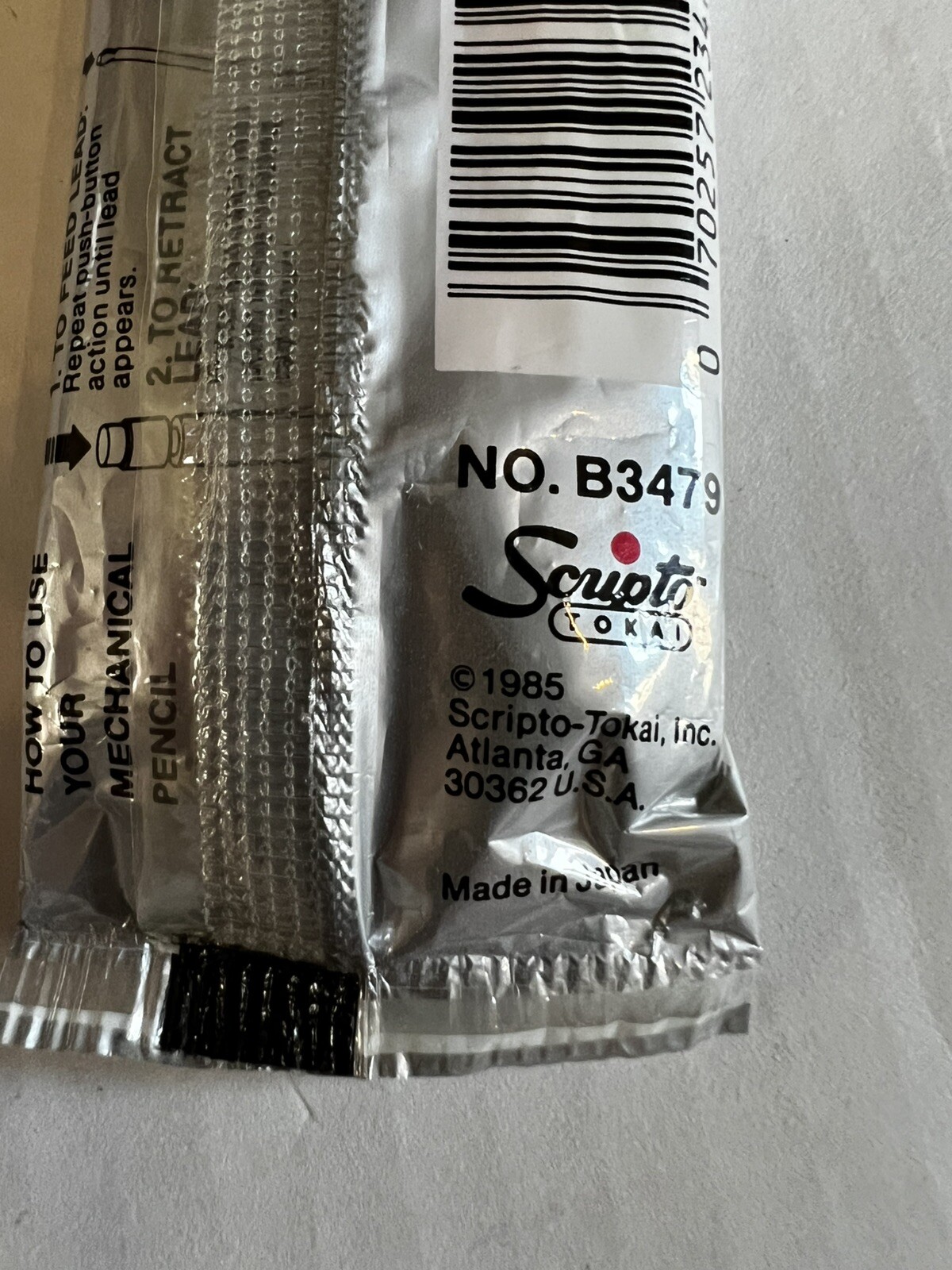 VINTAGE SCRIPTO 3 YELLOW MECHANICAL PENCIL NO. 2 IN PACKAGE B3479 1985 ...