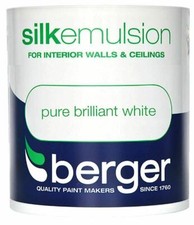 Pintura emulsión blanca brillante pura seda Berger paredes y techos 1L