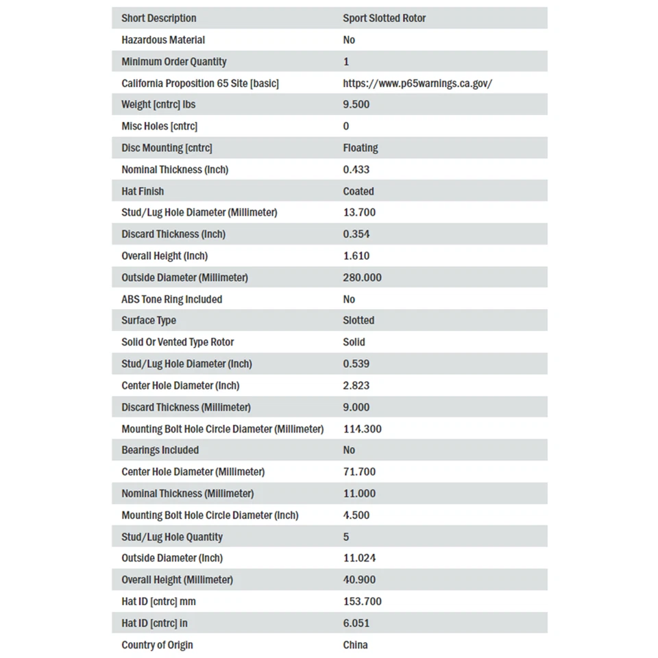 StopTech Sport 开槽盘式制动转子左后涂层适用于 12-13 马自达 3 Sport — 第 3/4 张图片