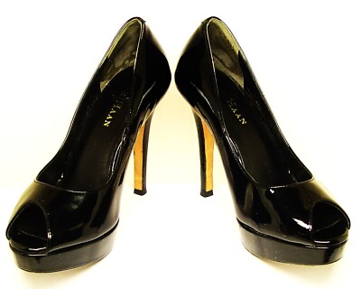 Cole Haan Platform Pumps B Patent Leather Peeptoe Air Heels