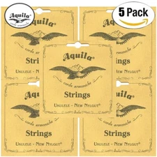 5-PACK Aquila #4U All Nylgut Soprano Ukulele Strings High G AQ-S MADE IN ITALY