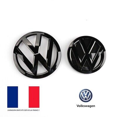 Kopen ❇️ Pack 2 Logo VW Noir Brillant GOLF 7 VII Emblème Calandre AV+ARR 2013-2017 ❇️