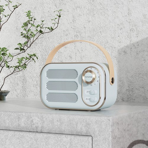 Bluetooth 5.0 Speaker Home Retro Portable Mini Plug-in Audio Wireless AUX Player - Picture 6 of 13
