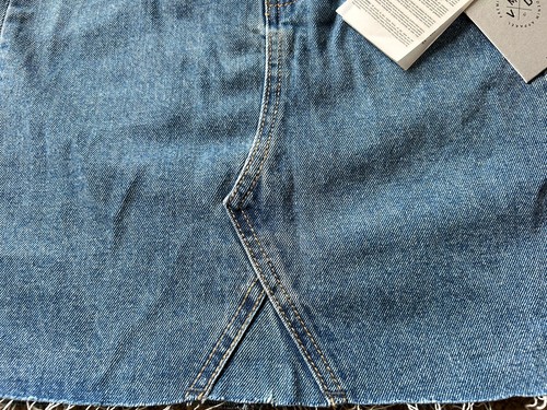 Vero Moda Skirt Womens Medium Blue Jean Denim Cut Off Hem Mini Skirt XL BNWT - Picture 5 of 7
