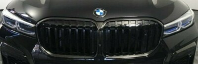 BMW Original G12 LCI 7 Serie 2020-22 Glänzend Schwarz & Cer Grau Vorne Grill Neu