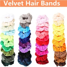 20-50 Pack Hair Scrunchies Velvet Scrunchy Bobbles Elastic Hair Bands Holder UK