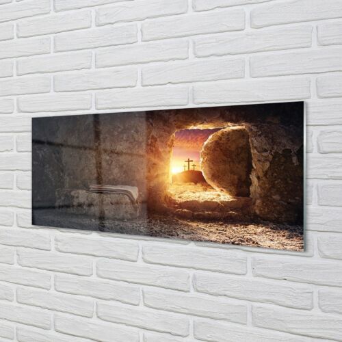 Tulup Acrylic Print 125x50 Wall Art Picture Cave crosses the sun