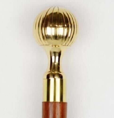 Antique Solid Head Handle Victorian Handmade Wood… - image 4