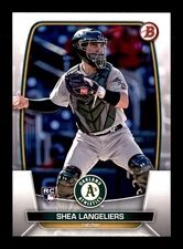 2023 Bowman Paper #3 Shea Langeliers Rookie Card RC Oakland A's Baseball