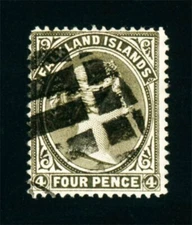 [FALKLAND ISLANDS] 1895 QV: 4d SG 6 / SC 6a w/Diena Cert. (used)