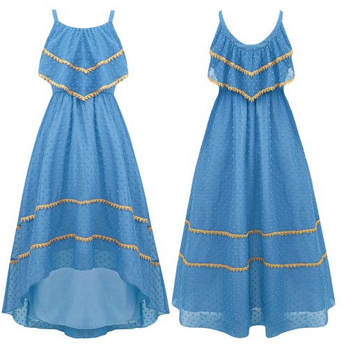 Kids Girls Sundress Pageant Dresses Birthday Gowns Party Dress High Low Outfits - Picture 36 of 48