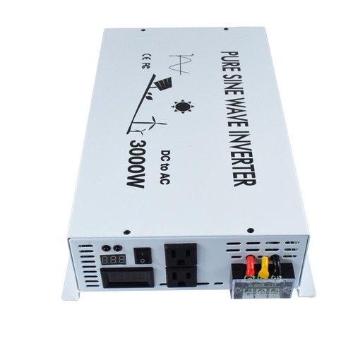3000W Pure Sine Wave Inverter 72V/96V/110V DC to 120V/240V AC Car Power Inverter - Picture 3 of 9