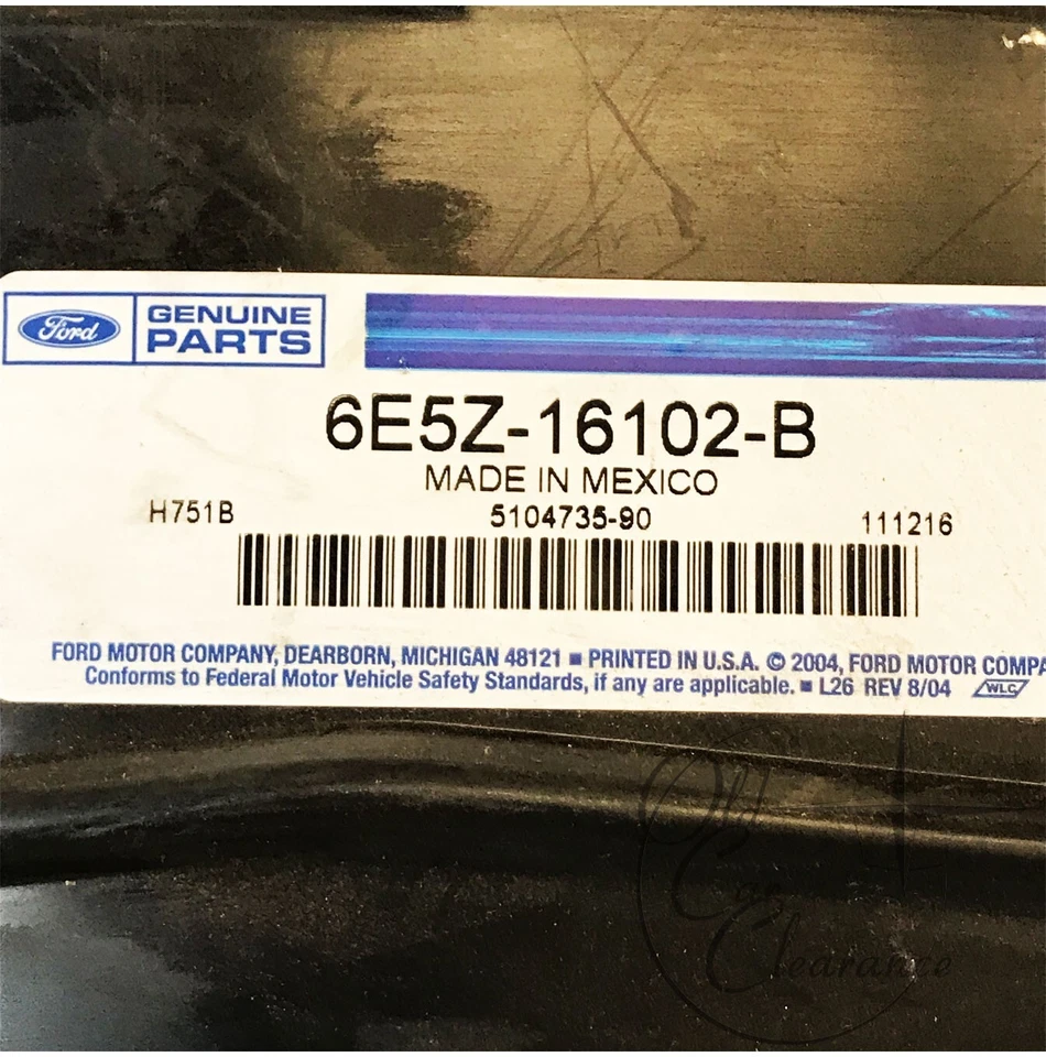 2006-2012 Lincoln Zephyr-MKZ RH крыло брызговик щит (6E5Z16102B) новый из старых запасов - Изображение 4 из 4