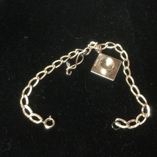 Sterling Sliver Charm Bacelet Graduation Cap and G or G Clef 7” Music Note - Picture 2 of 5