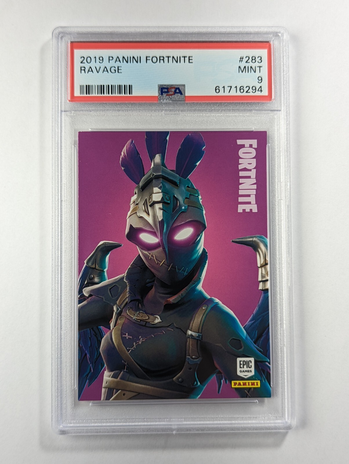 2019 Panini Fortnite Series 1 #283 RAVAGE Legendary USA Print PSA 9