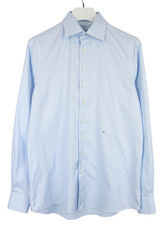 SUITSUPPLY Traveller Extra Slim Fit Formal Shirt Men's 39 Button Up Blue Spread