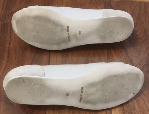 WOMENS BERTIE PEEP TOE LEATHER STONE CREAM SHOES SIZE UK 5 EU 38 HARDLY USED CND - Picture 6 of 6