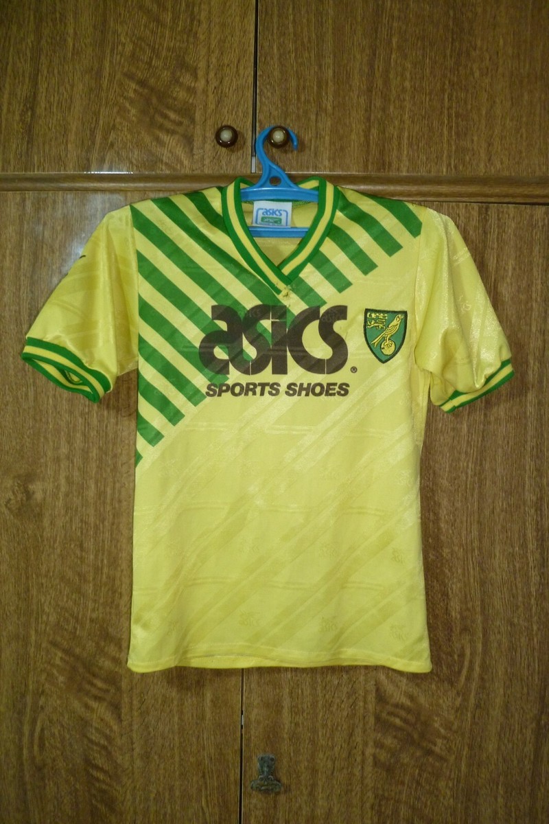 サッカーユニフォーム Norwich Norwich City FC Asics Football Shirt Home 1989/1990/1991