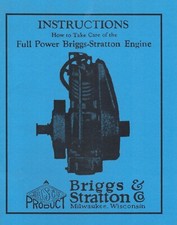 Briggs Stratton Gas Engine Motor F FC FB Manual Instruction Parts Book Hit Miss