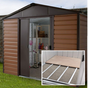 10x6 METAL GARDEN SHEDS FLOOR YARDMASTER SHED 10ft x 6ft 