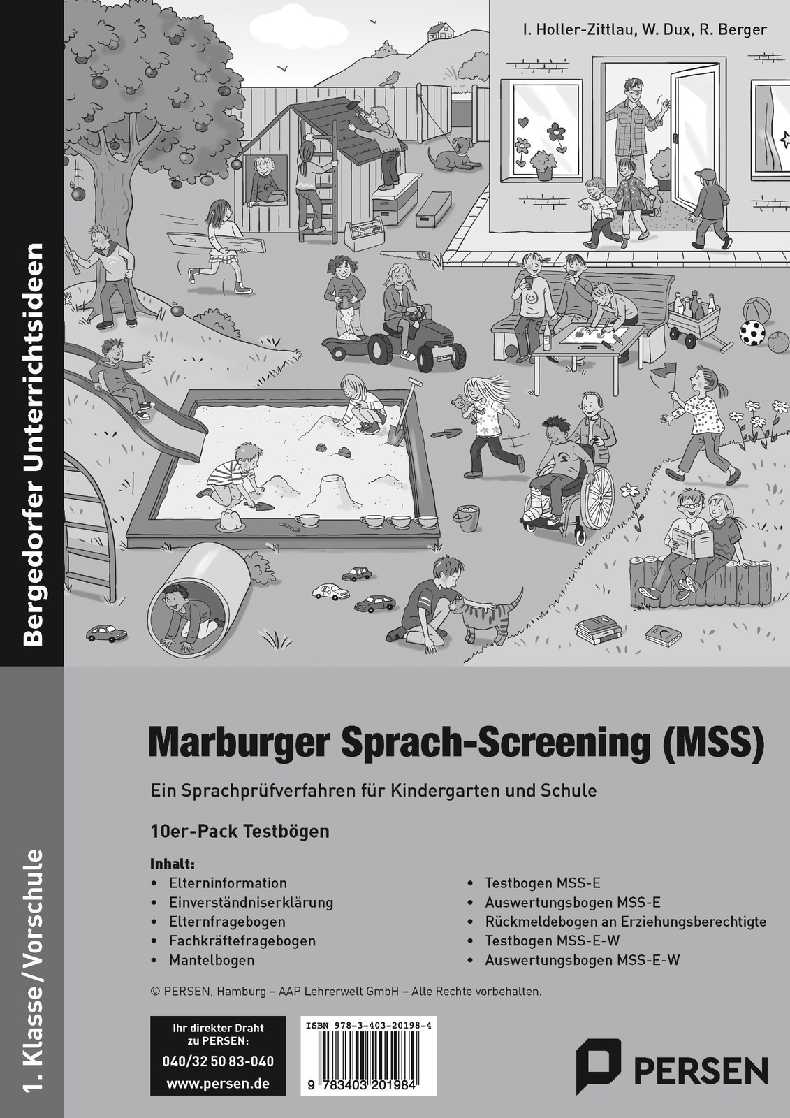 Marburger Sprach-screening (mss) - Testbögen-heft | Inge