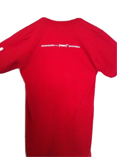  Apple T Shirt Tasca Karma Rosso Uomo Small S Cotone iPod Nano - Foto 8 di 8