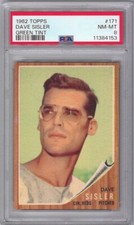 1962 Topps Set Break #171 Dave Sisler (GREEN TINT) PSA 8 NM-MT