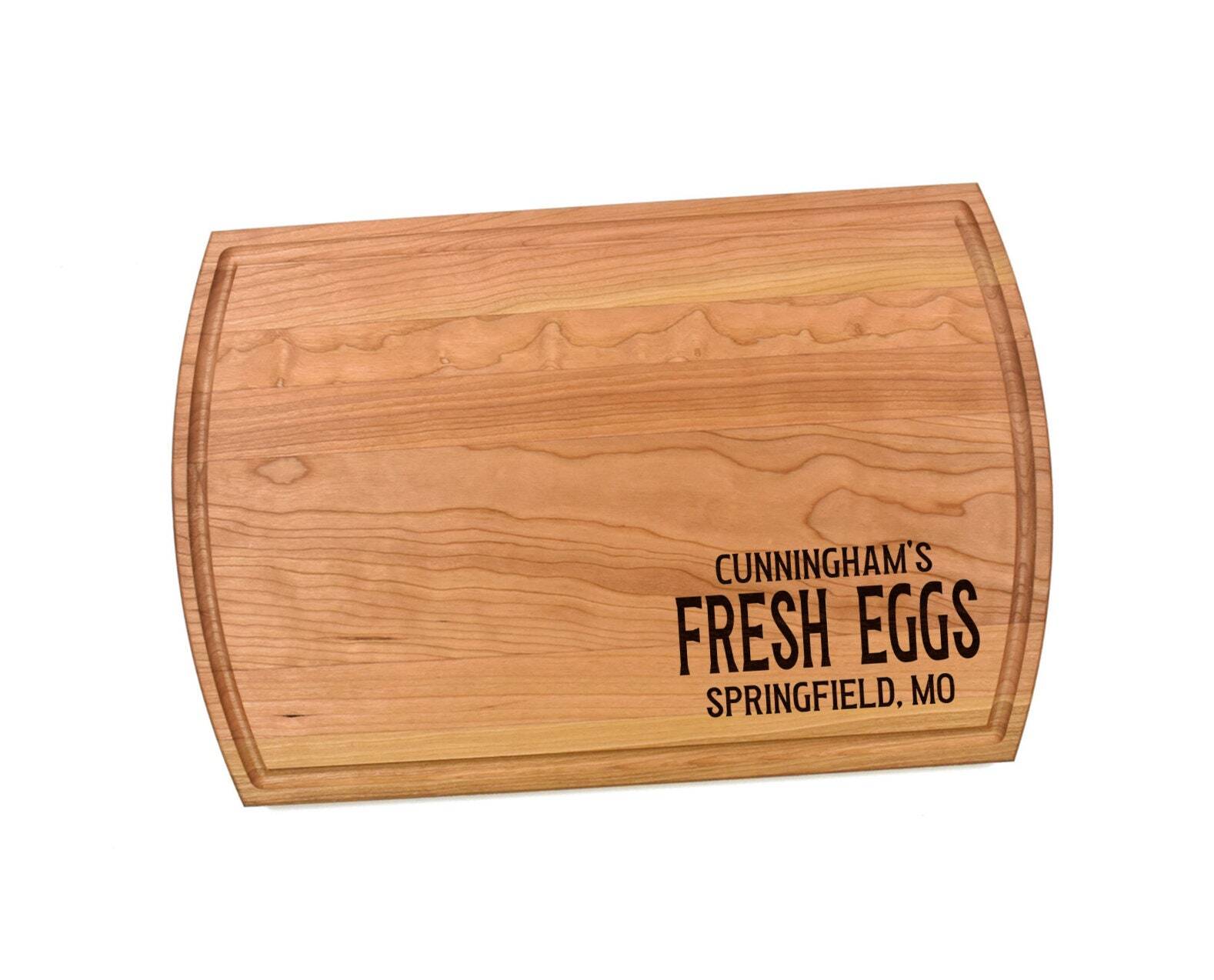 Personalized Fresh Eggs Cutting Board | Welcome To Our Farm Charcuterie Board |