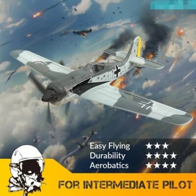 VOLANTEX FW-190 Fighter 4CH RC Airplane 2.4GHz Remote 6Axis Aerobatic Glider RTF