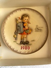 1980 MJ Hummel Annual Plate School Girl Goebel- Hand Painted-Germany