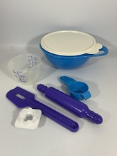 Tupperware Mini Baker Toy Set  7 Pcs.  New  Bowl, Spatula, Pitcher, Roller 