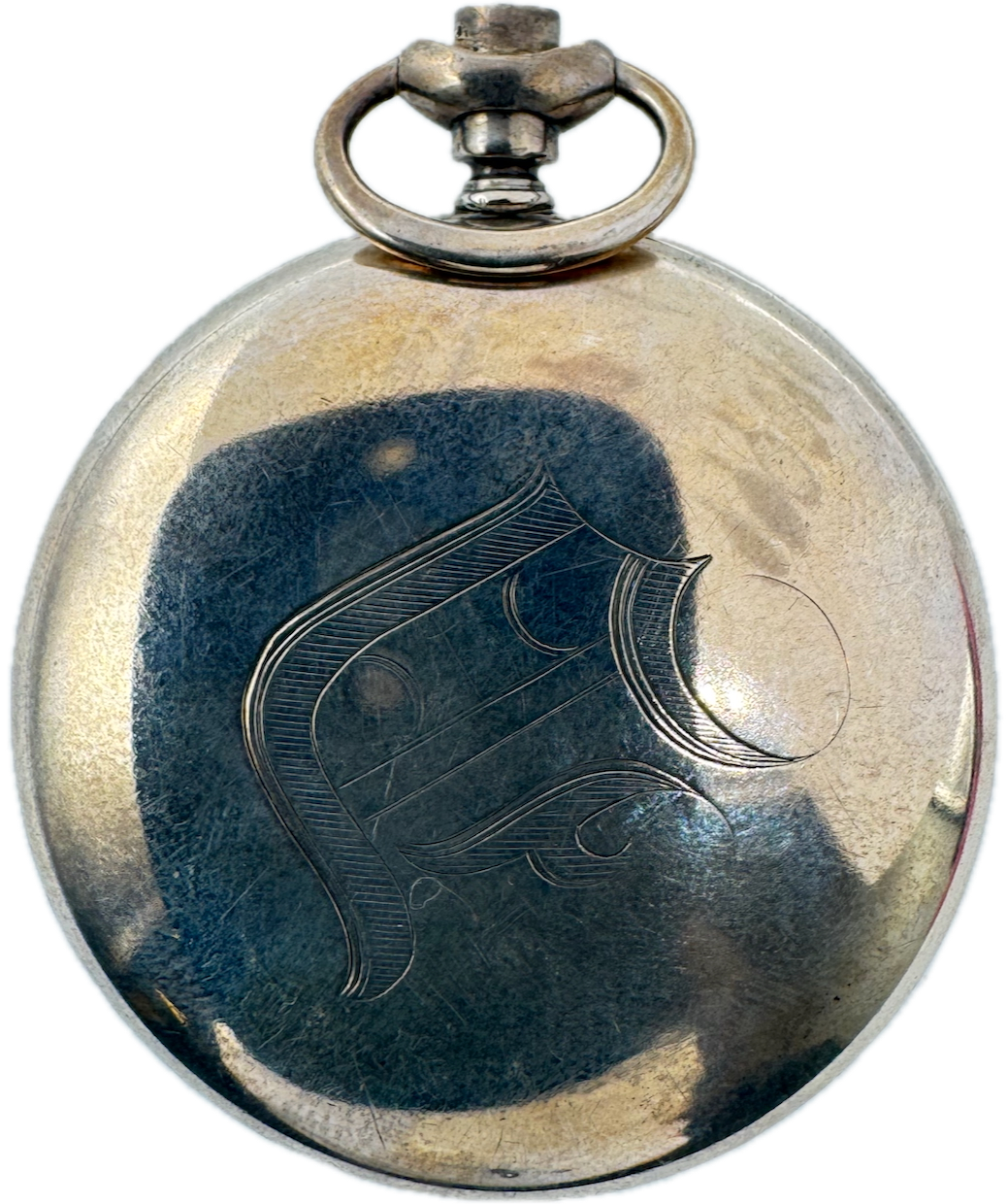 Antique Sterling Silver 12 Size Fahys Engraved Open Face Pocket Watch Case
