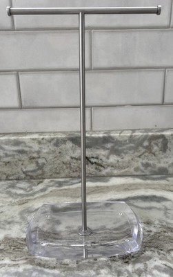 Umbra By David Quan Jewlery Stand Acrylic Tray Stainless T Stamped Bottom MCM