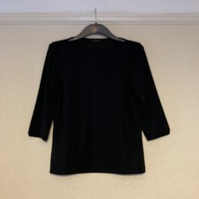 St Michael by Marks & Spencers black three-quarter sleeve top size 14
