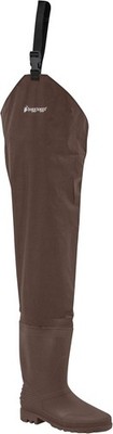 Rana II Brown PVC Fishing Wader With Cleated or Felt Sole, Size 13