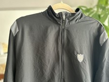 Nike Men's Golf Pullover Jacket Quarter Zip, Black/Grey, Large