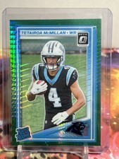 2025 Donruss Optic Green Hyper Prizm Tetairoa McMillan (RC)-Carolina Panthers
