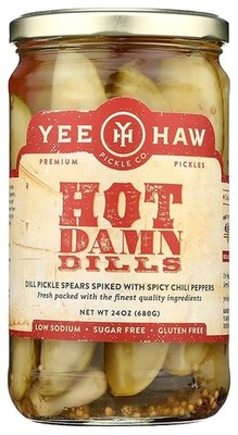 YEE HAW Spicy Dill Pickle Spears, 24 OZ