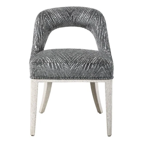 Uttermost Amalia Wood and Fabric Accent Chair in Gray (Set of 2) - Picture 1 of 2