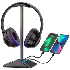 RGB Headphone Stand USB Charging – New Bee Z8 Gaming Headset Holder LED