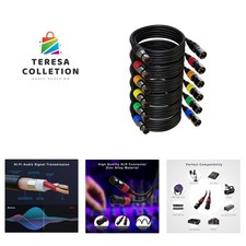 XLR Cables, XLR Microphone Cable 25 ft 6 Pack, Gold-Plated 3-pin XLR Speaker ...