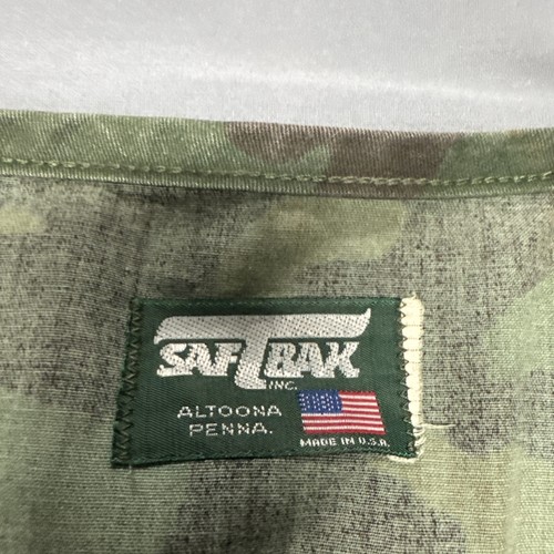Vintage SafTbak Green Camouflage Hunting Vest Mens Size XL USA - Picture 2 of 12