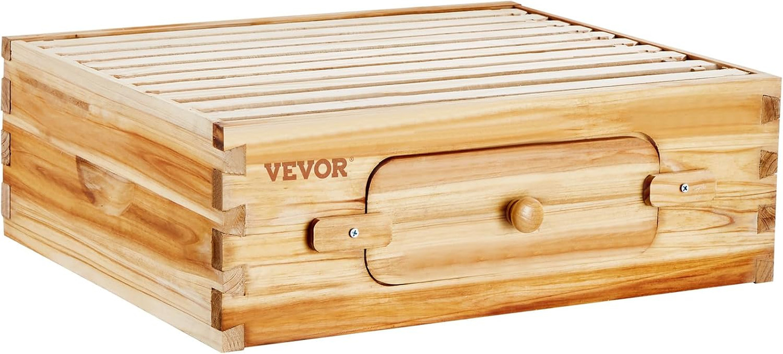 10 Frame Medium Bee Hive Box Kit, Beeswax Coated, w/ Frames & Windows