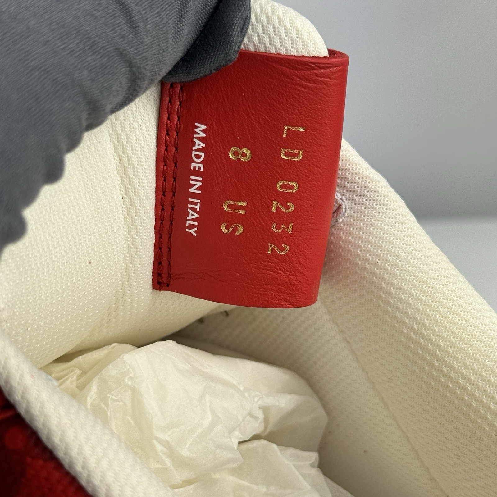 Louis Vuitton x Air Force 1 Red Sneakers by Virgil - Size UK 7.5 image 9