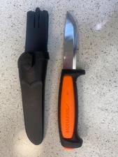 Mora Knives Basic 546 Black/Orange M-13246 Very Good Condition Very Sharp