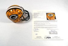 Brett Favre/Reggie White + 8 Others Signed Mini FB Helmet Packers 10 JSA Autos